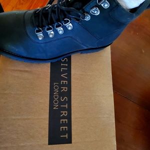 Men's Hiker Black Leather Boots